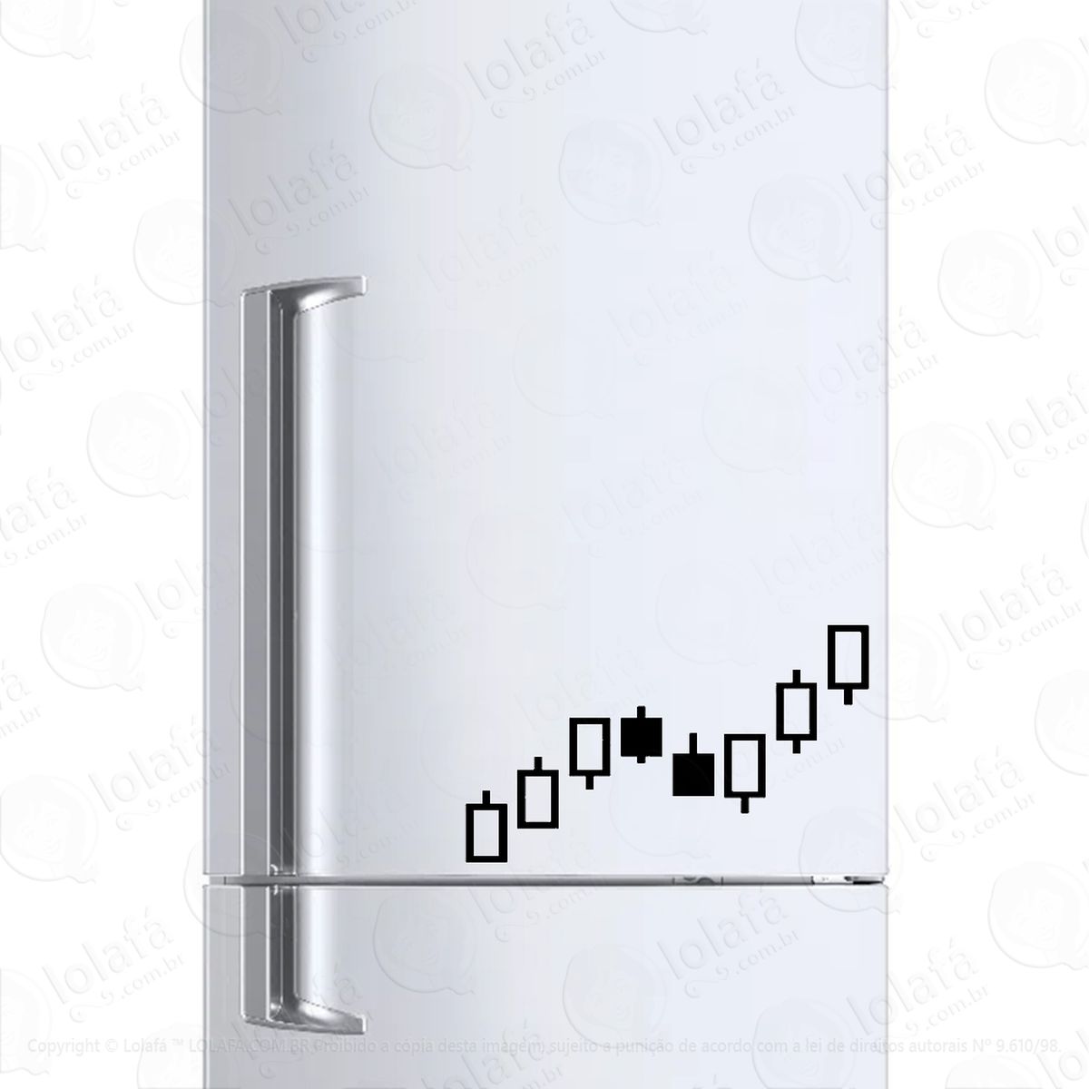 Adesivo Para Geladeira Gráfico Candlestick Daytrader Mod:1269