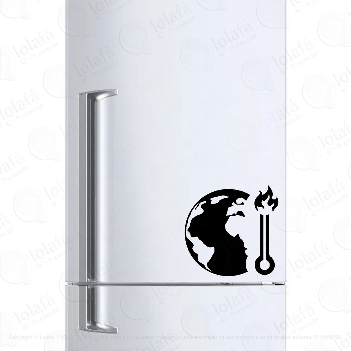Adesivo Para Geladeira Aquecimento Global Mudança Climática Mod:1317