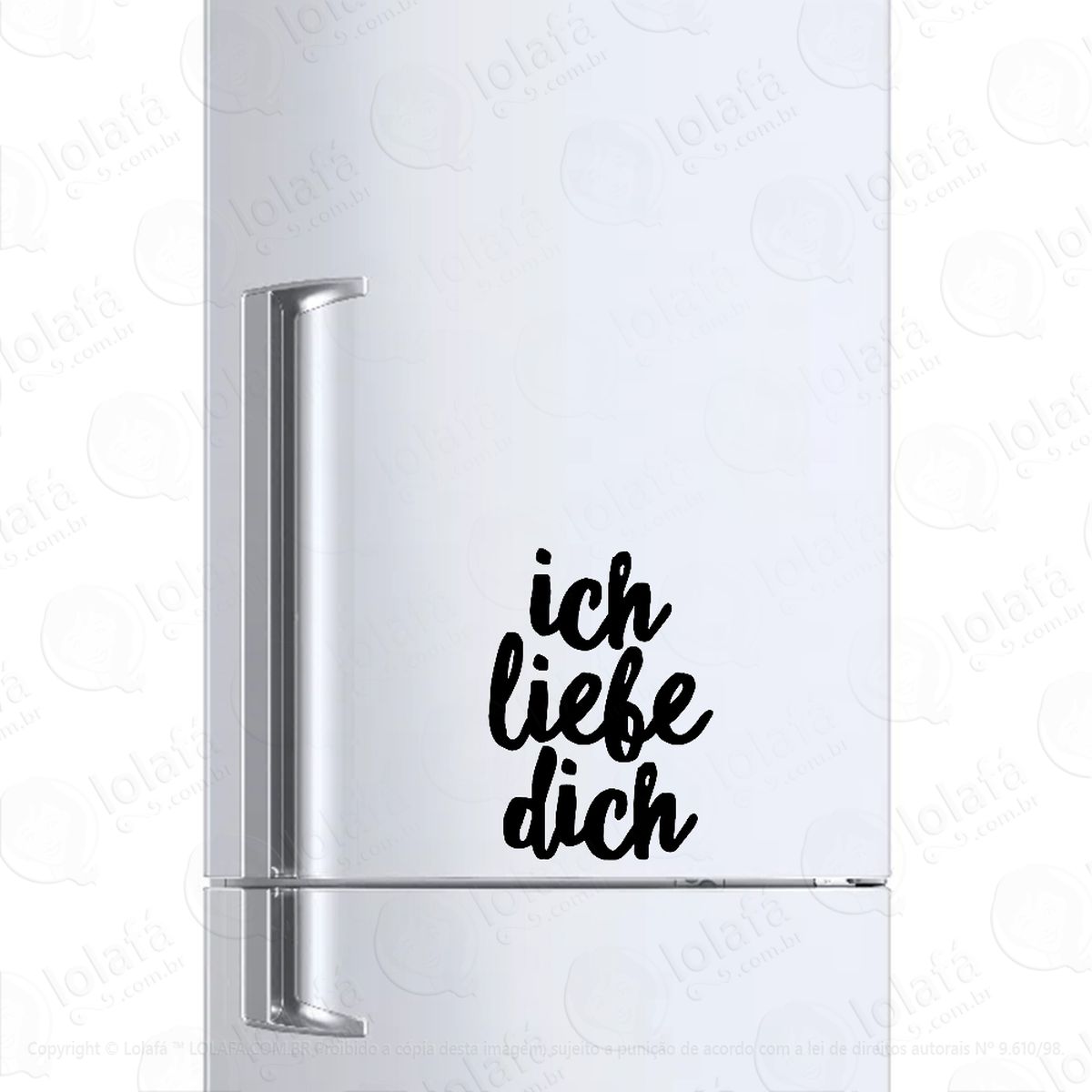 Adesivo Para Geladeira Ich Liebe Dich Mod:1321