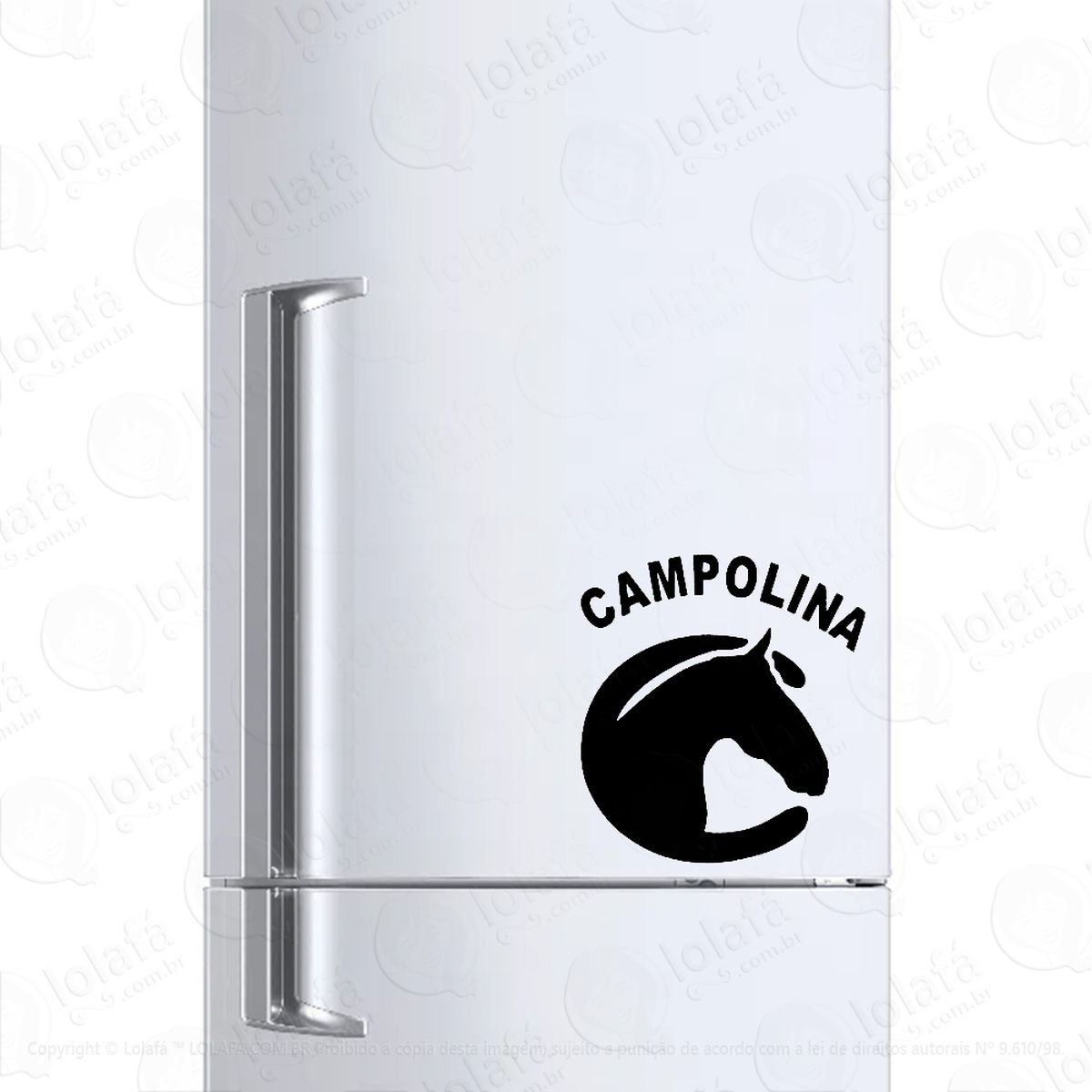 Adesivo Para Geladeira Cavalo Campolina Mod:1338