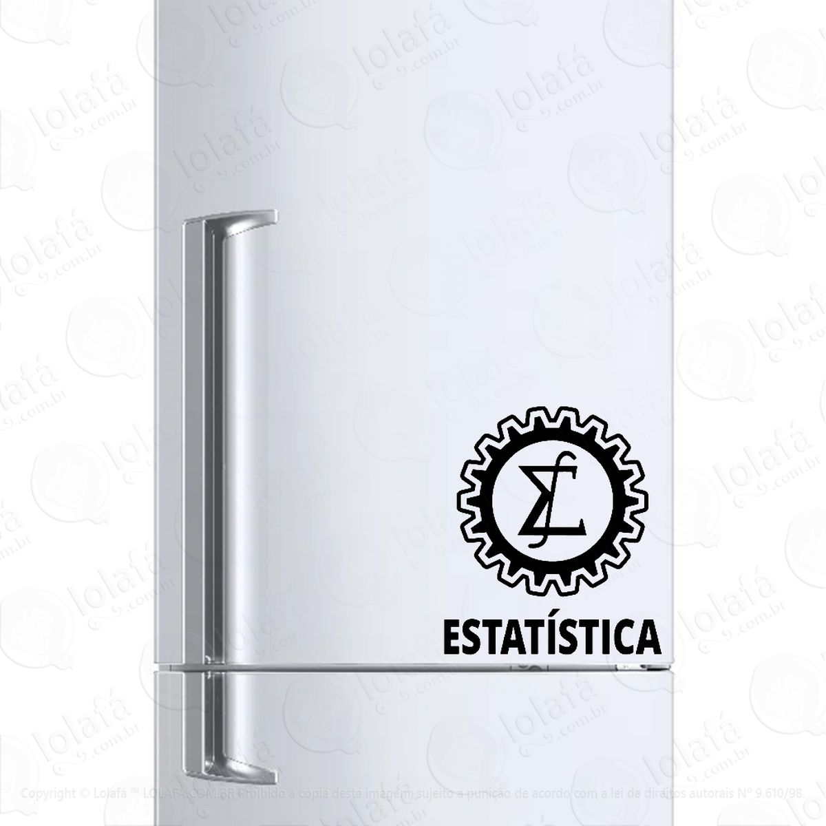 Adesivo Para Geladeira Estatística Curso Faculdade Mod:1460