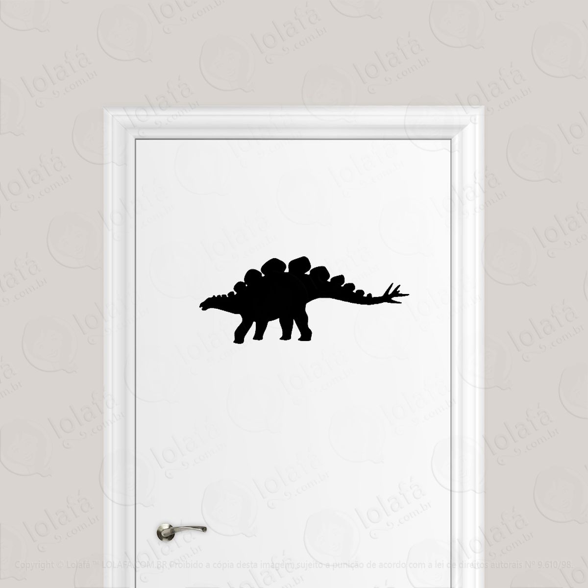Adesivo Para Porta Estegossauro Dinossauro Mod:1624
