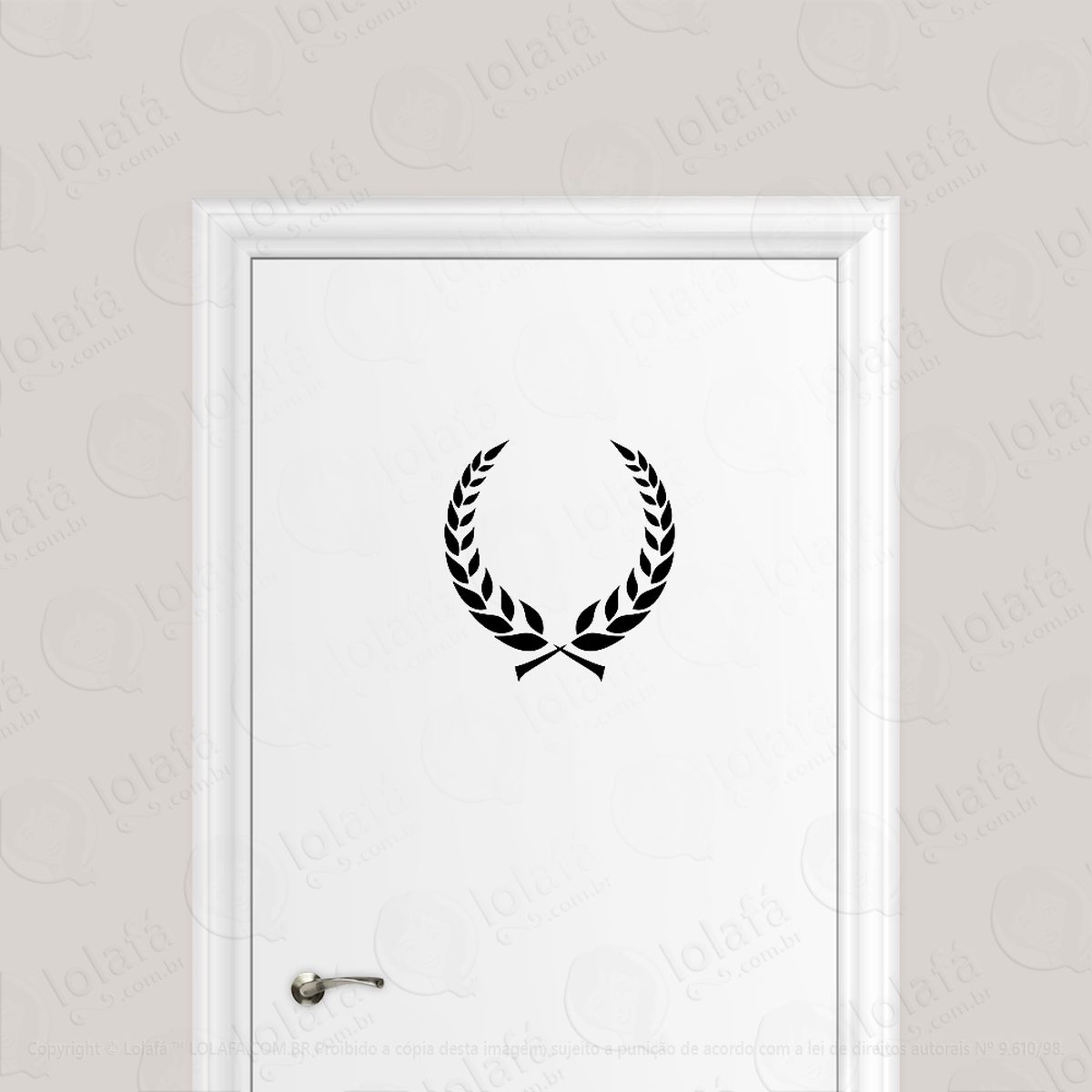 adesivo para porta coroa de louros da vitória adesivos para porta mod:1636