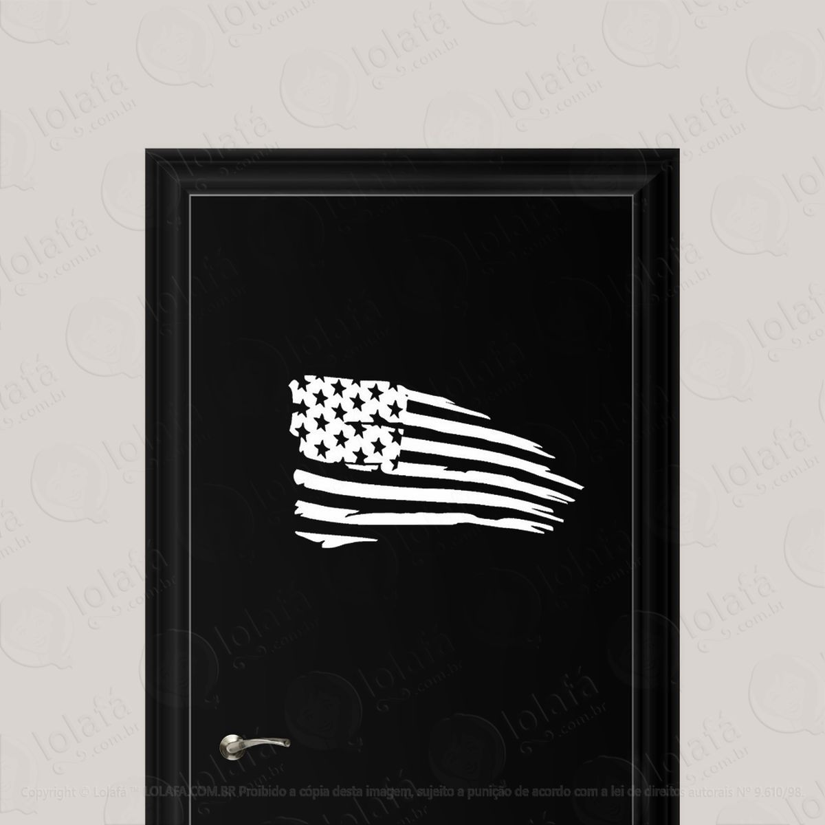 adesivo para porta usa bandeira estados unidos adesivos para porta mod:1653