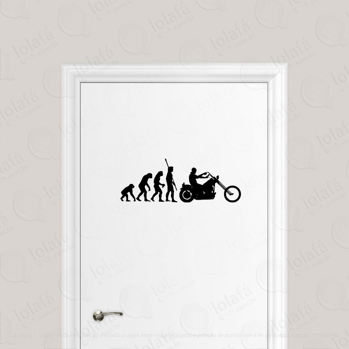 adesivo para porta evolução motociclista estradeira adesivos para porta mod:1661