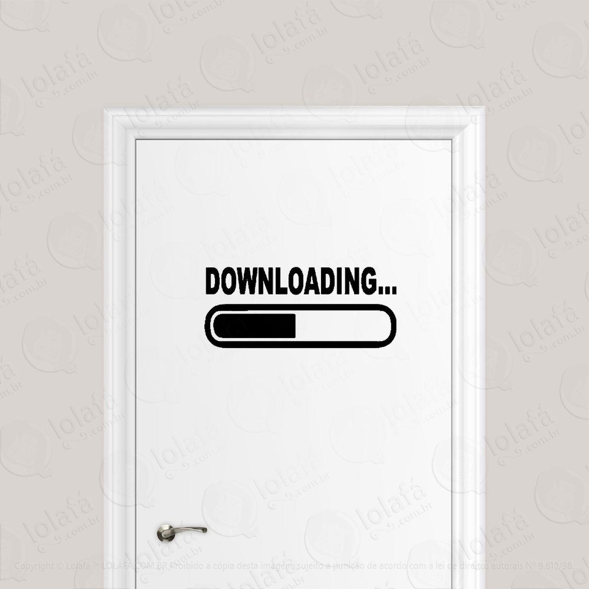Adesivo Para Porta Downloading Barra Carregamento Mod:1666