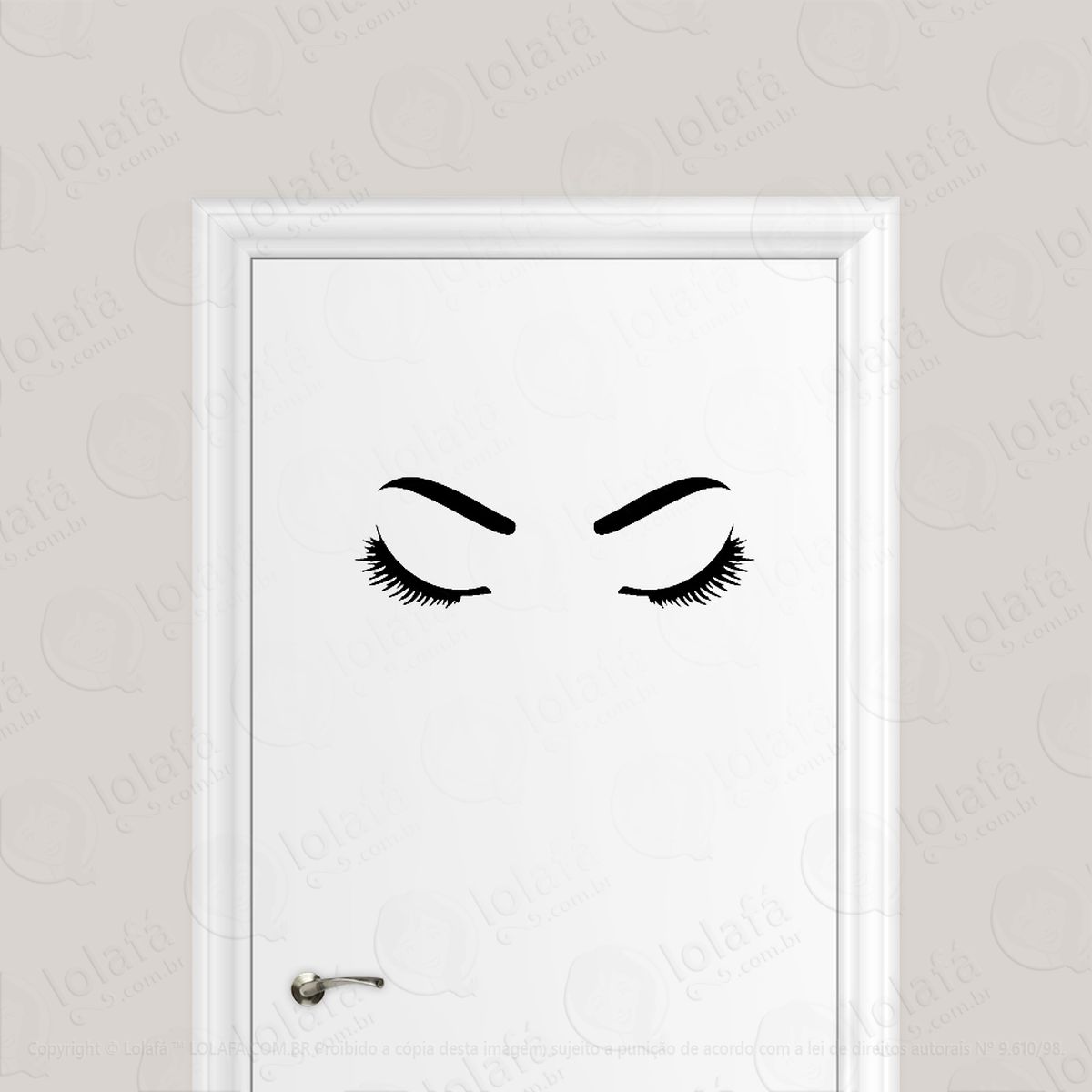 adesivo para porta beleza sobrancelha cílios olhos adesivos para porta mod:1675