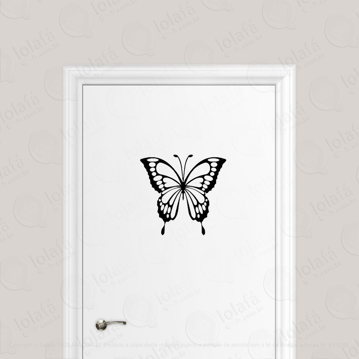 adesivo para porta borboleta monarca adesivos para porta mod:1682
