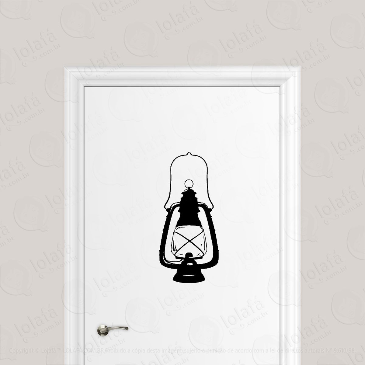Adesivo Para Porta Lampião A Óleo Retro Mod:1689