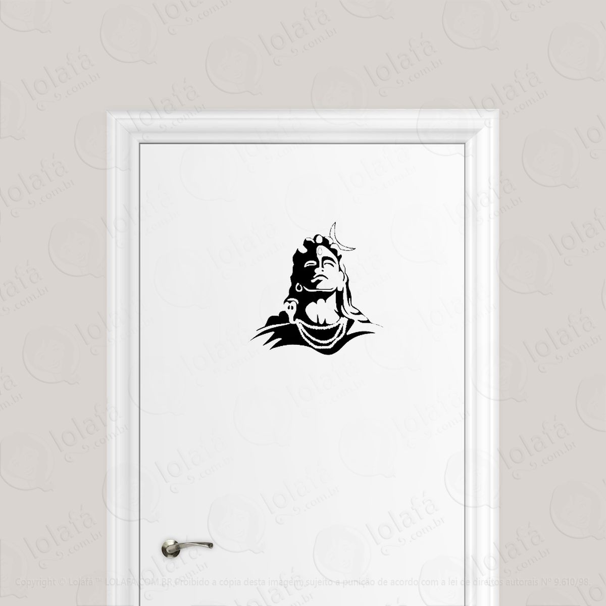 Adesivo Para Porta Adiyogi Xiva Yoga Mod:1707