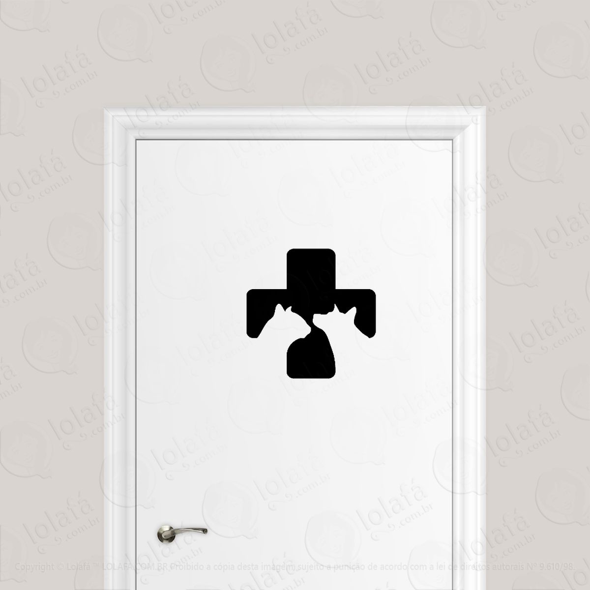 adesivo para porta medicina veterinária bichos adesivos para porta mod:1710