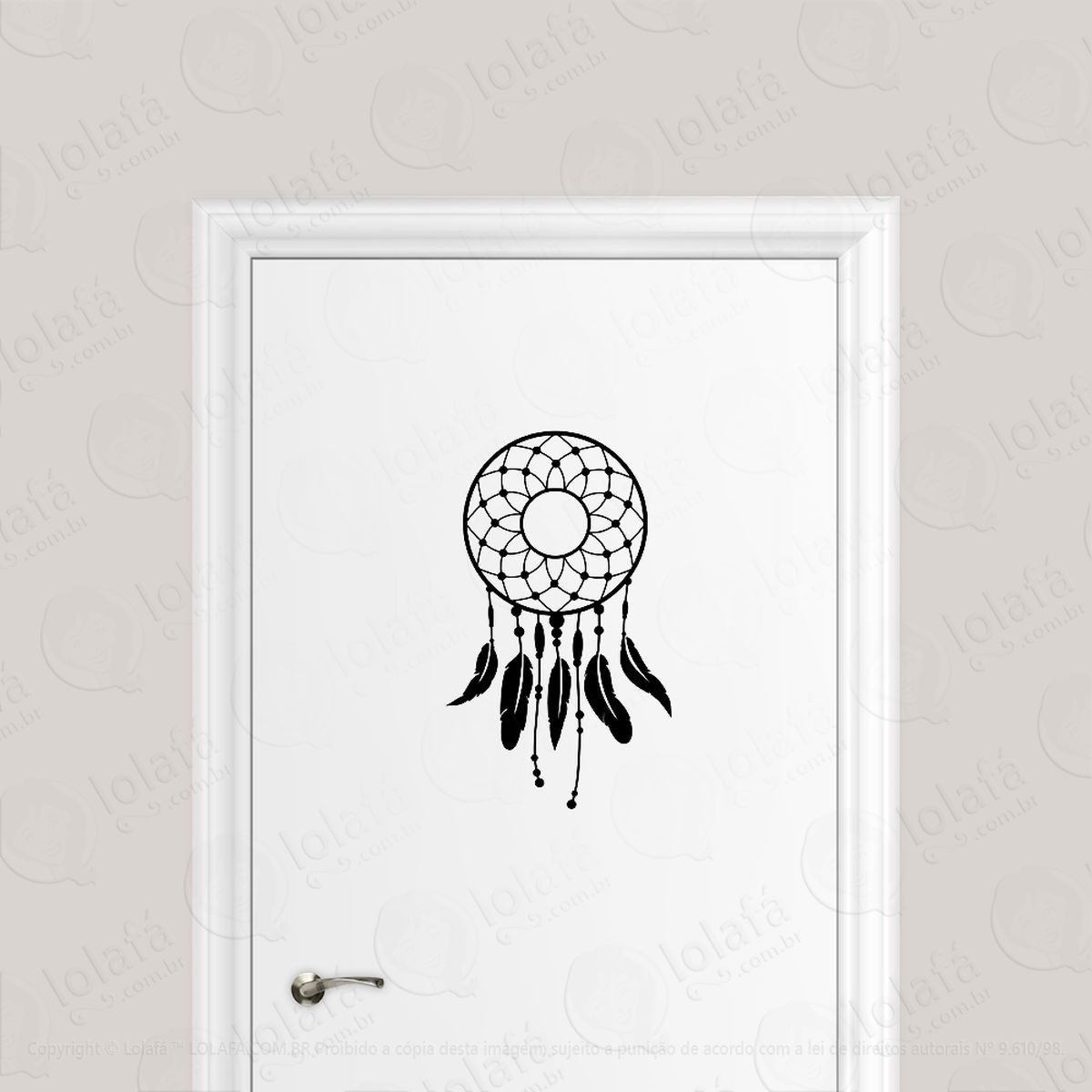 adesivo para porta apanhador filtro dos sonhos adesivos para porta mod:1713