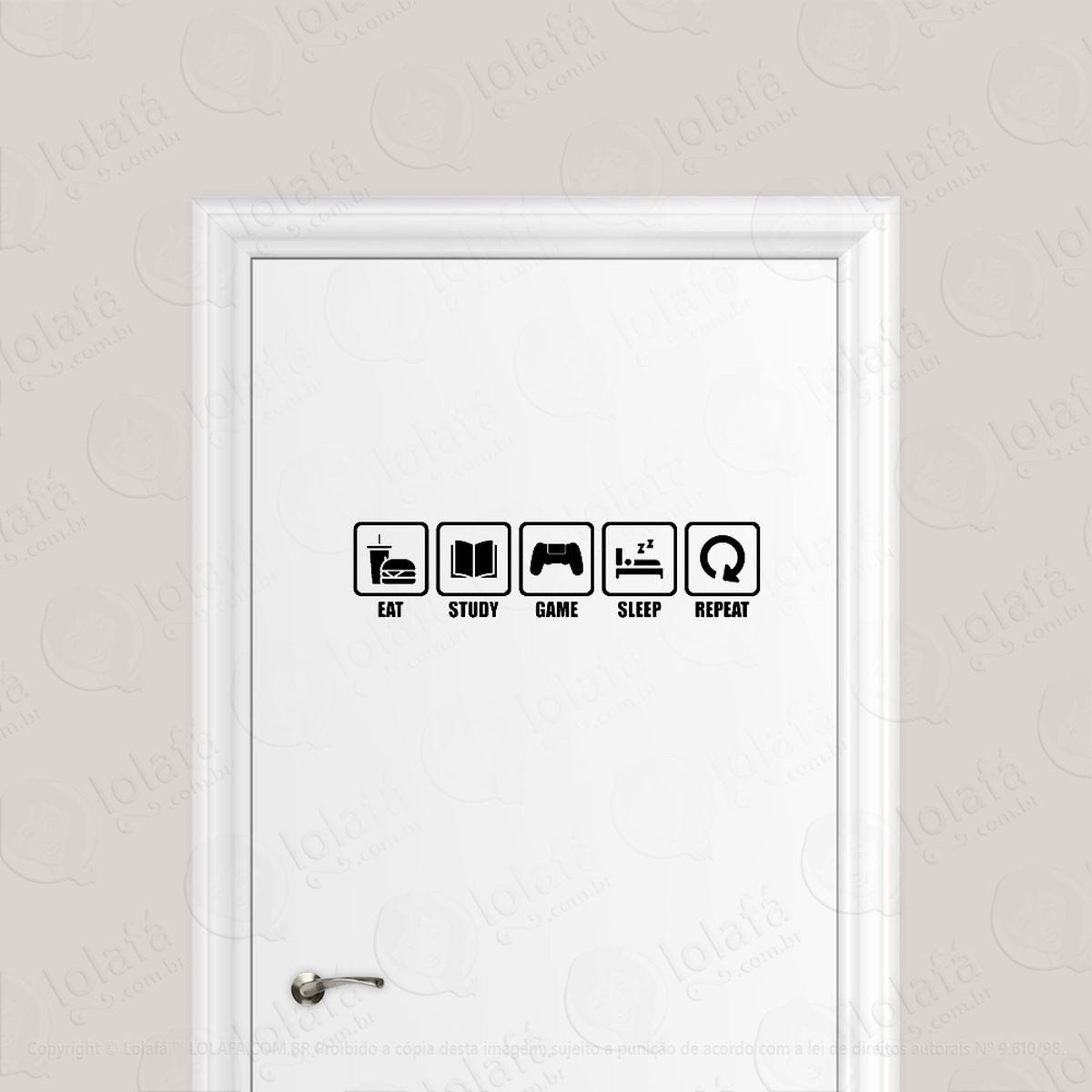 adesivo para porta vida de gamer adesivos para porta mod:1717