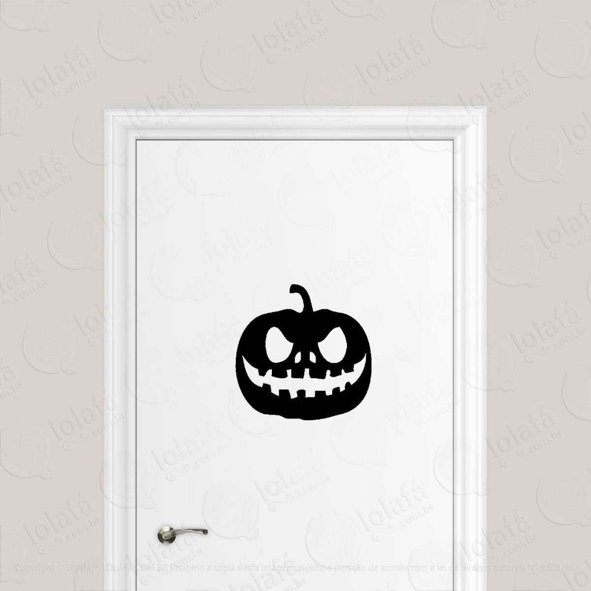 adesivo para porta abóbora jack da lanterna adesivos para porta mod:1766