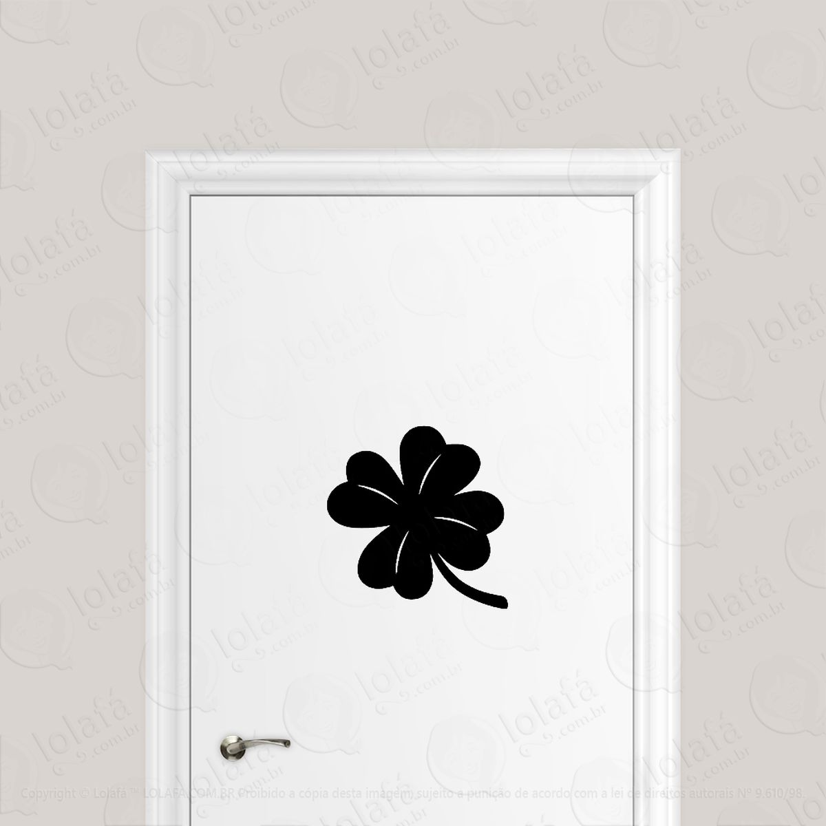 adesivo para porta trevo da sorte 4 folhas adesivos para porta mod:1778