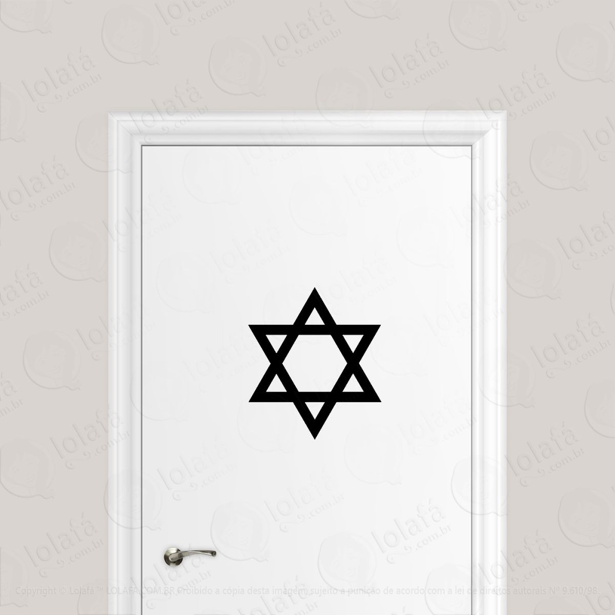 adesivo para porta estrela de davi adesivos para porta mod:1799