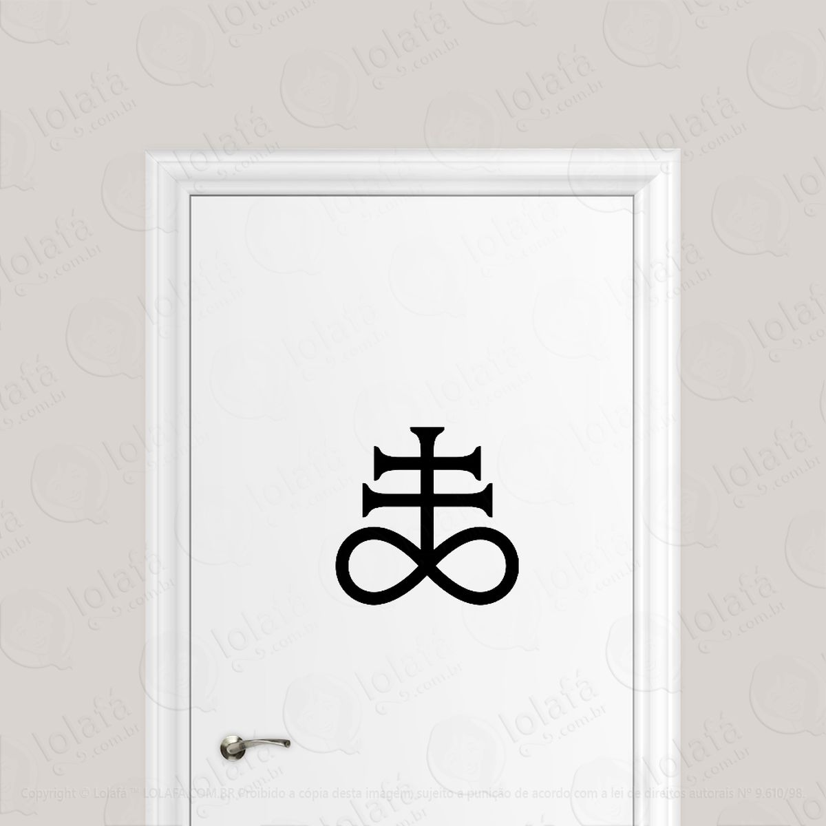 Adesivo Para Porta Cruz De Leviatã Mod:1811