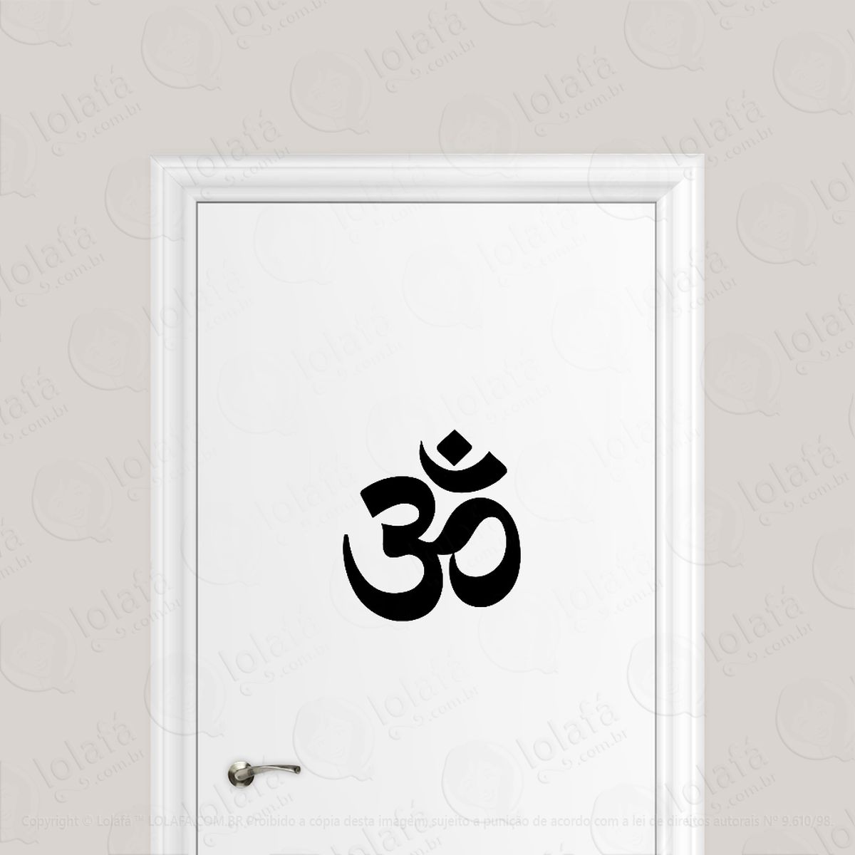 adesivo para porta símbolo om zen adesivos para porta mod:1813