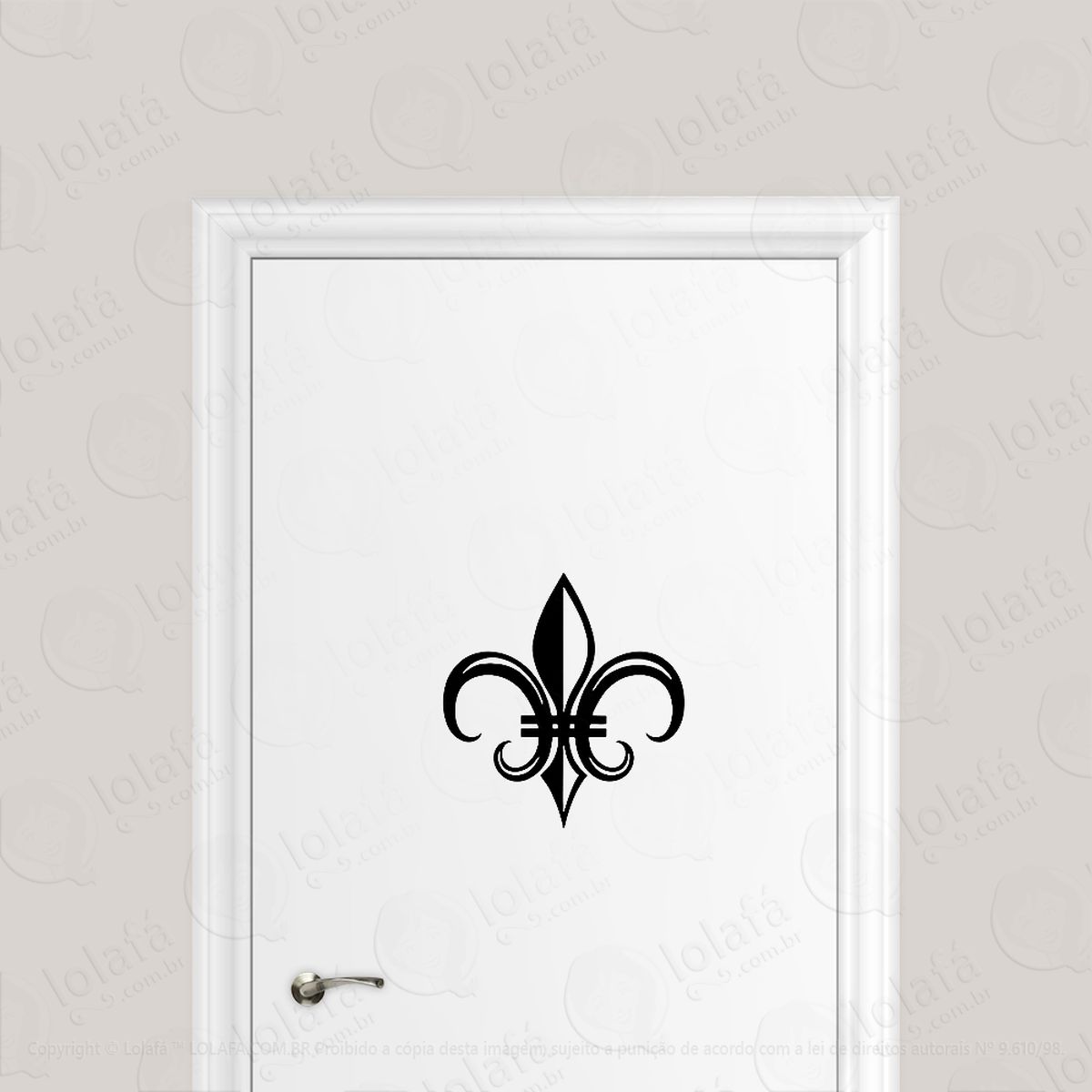 Adesivo Para Porta Flor De Lis Mod:1833
