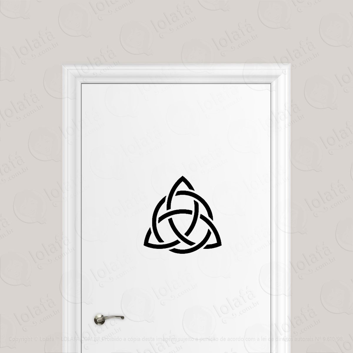 adesivo para porta triqueta símbolo celta adesivos para porta mod:1842