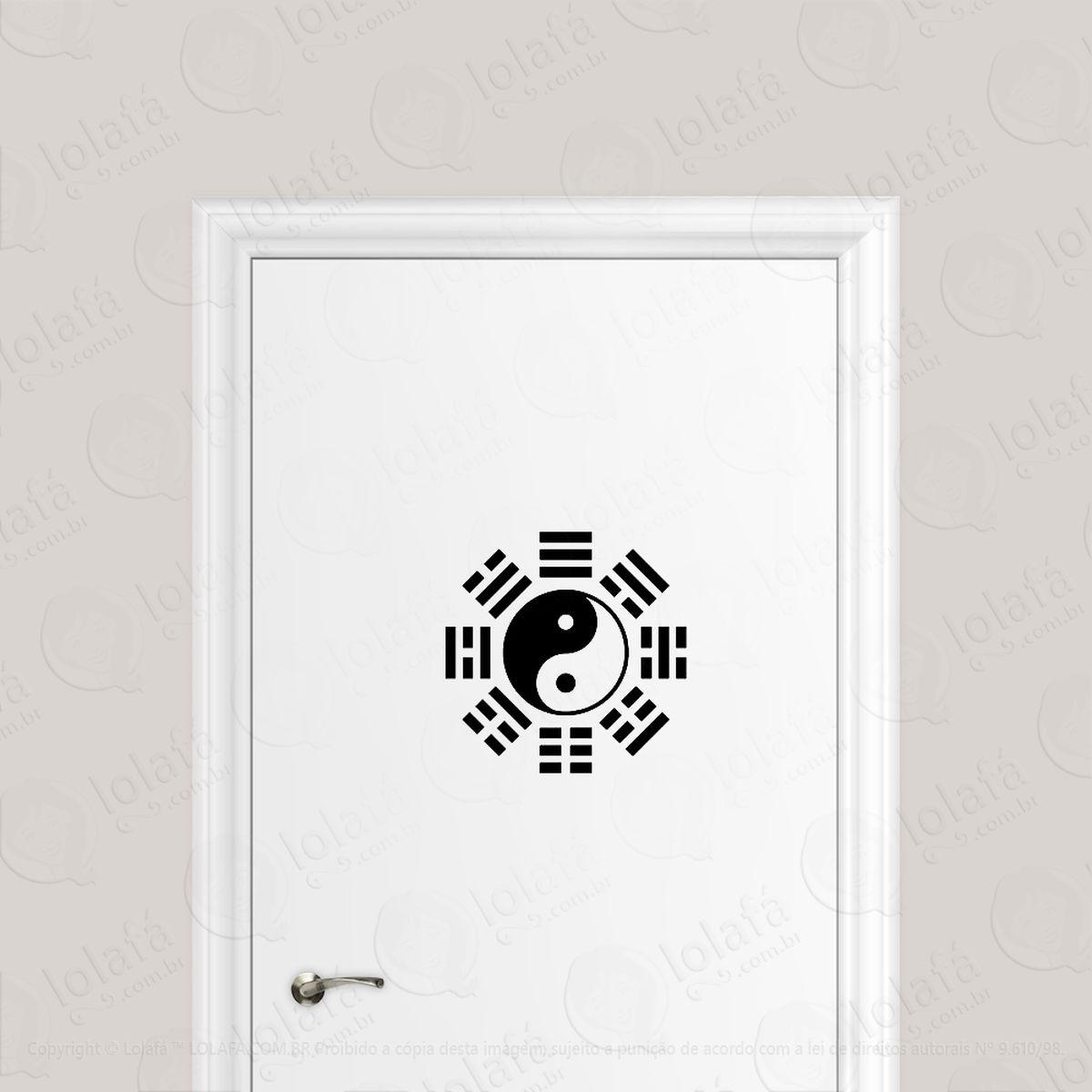 Adesivo Para Porta Taoísmo Taijitu Mod:1853