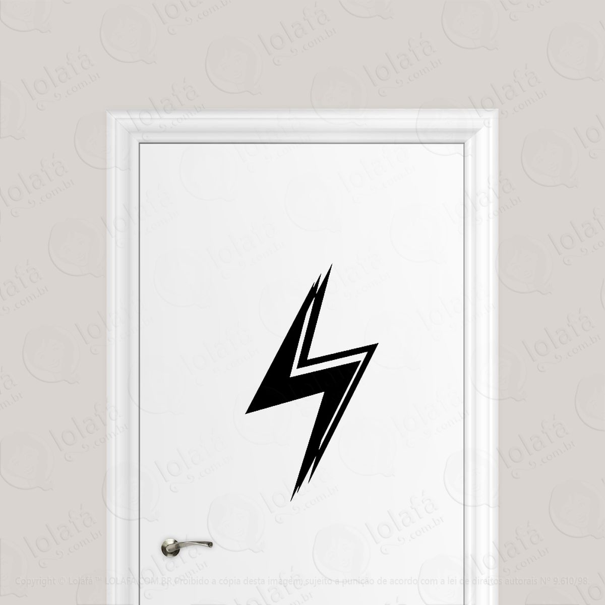 adesivo para porta raio relâmpago de luz trovão adesivos para porta mod:1890