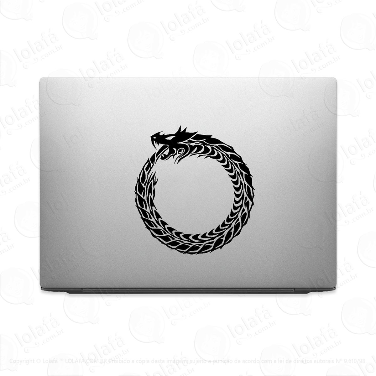 adesivo tablet notebook pc dragão místico ouroboros adesivos para notebook mod:1986