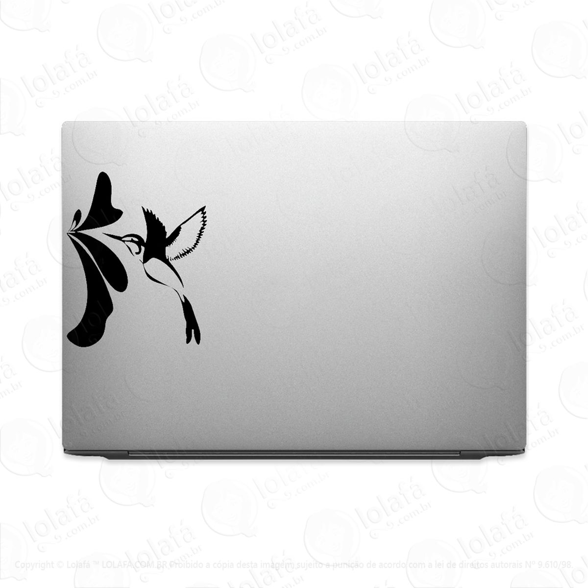 adesivo tablet notebook pc pássaro beija-flor na flor adesivos para notebook mod:1987