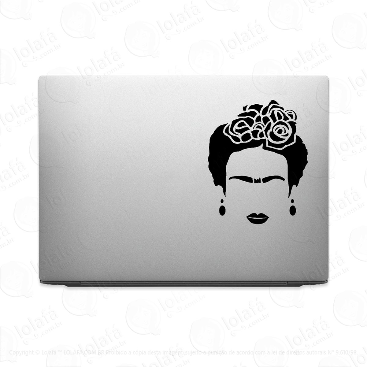 adesivo tablet notebook frida kahlo decal macbook adesivos para notebook mod:1999