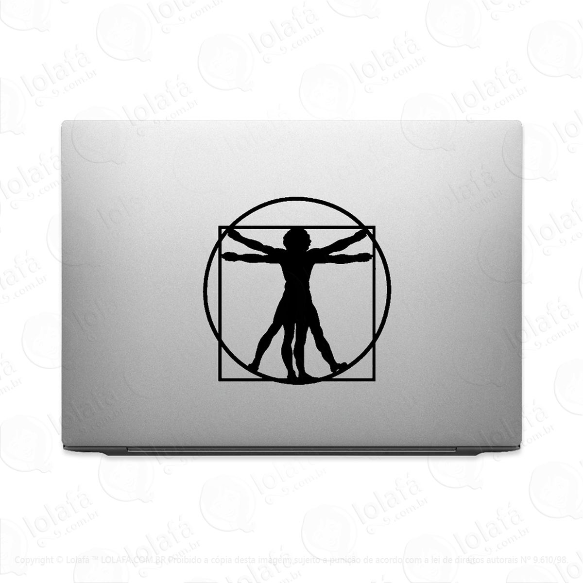 adesivo tablet notebook homem vitruviano leonardo da vinci mod:2024