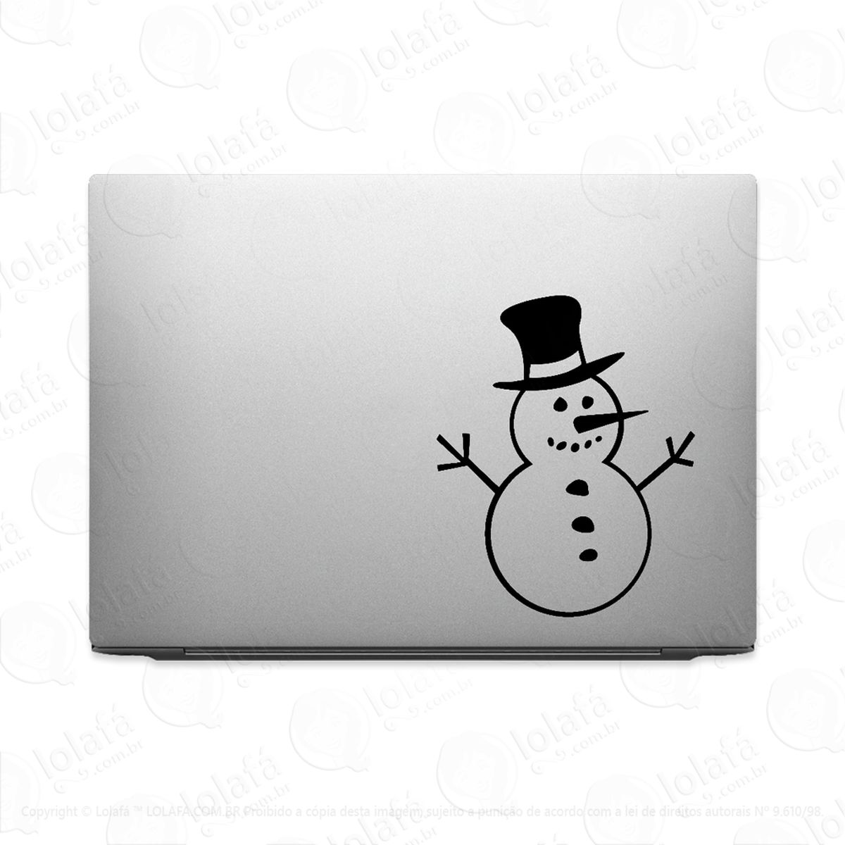 Adesivo Para Notebook Boneco De Neve Natal Mod:2031