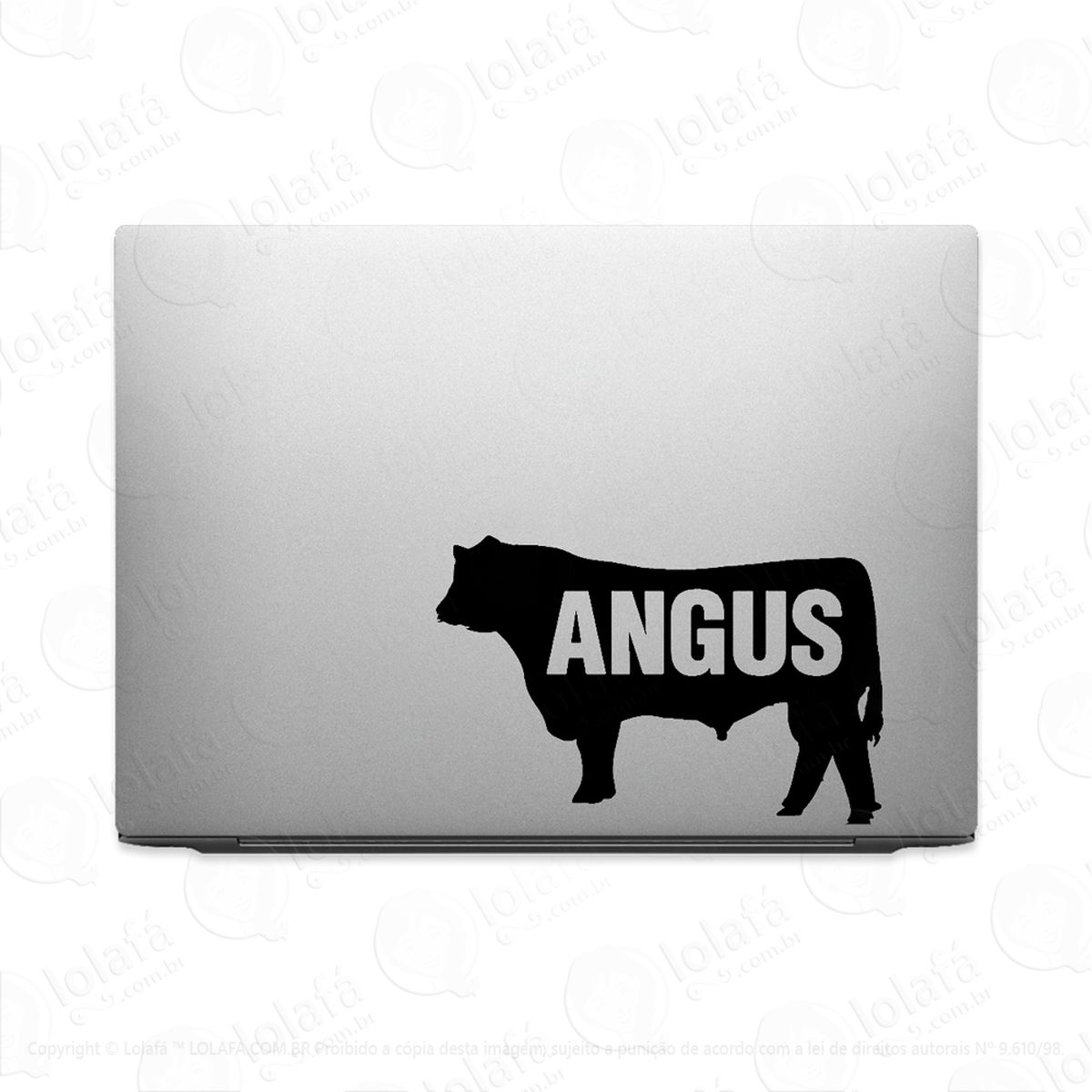 Adesivo Para Notebook Boi Angus Gado Mod:2062