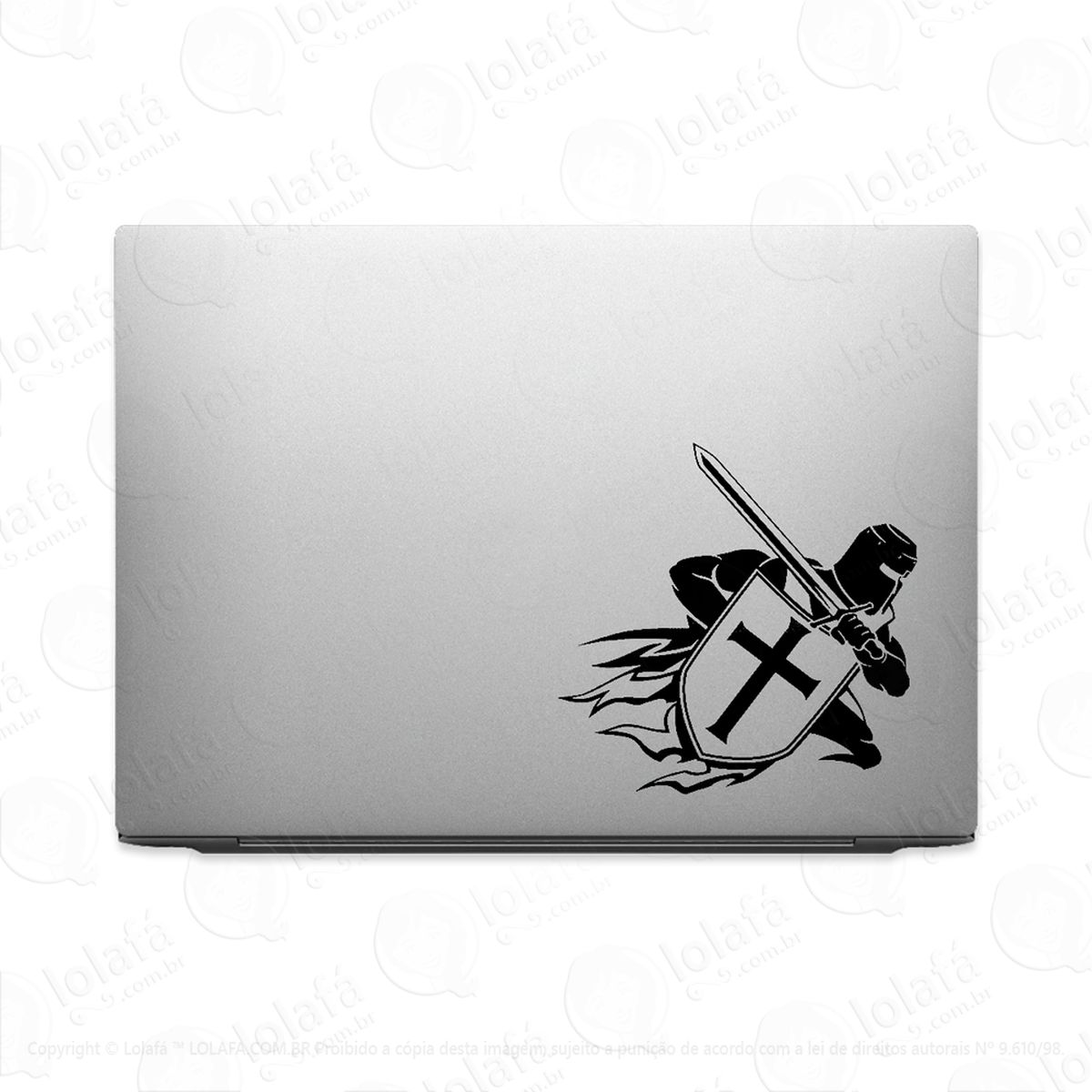 adesivo tablet notebook pc guerreiro templário cristão adesivos para notebook mod:2088