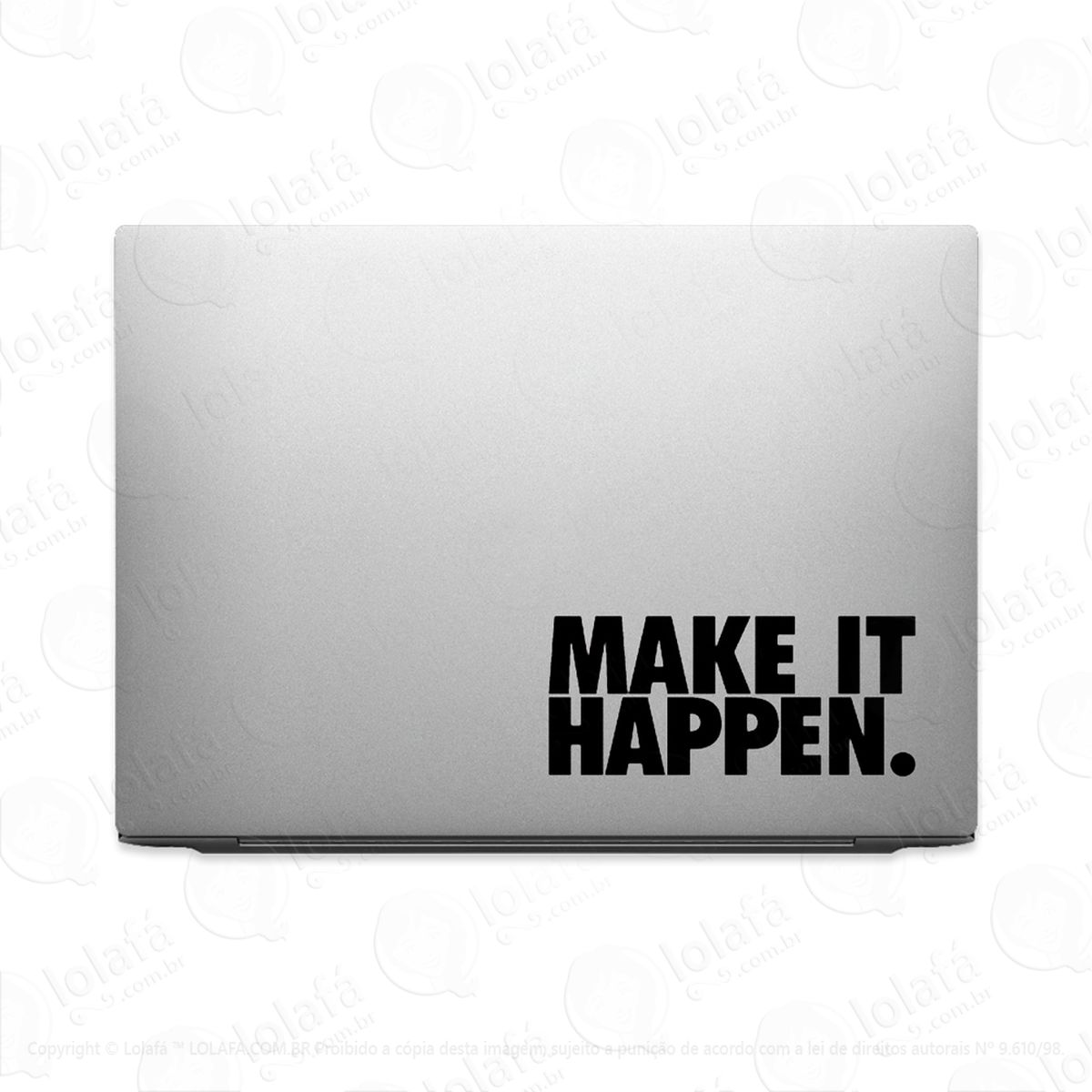 adesivo tablet notebook pc motivacional faça acontecer adesivos para notebook mod:2096