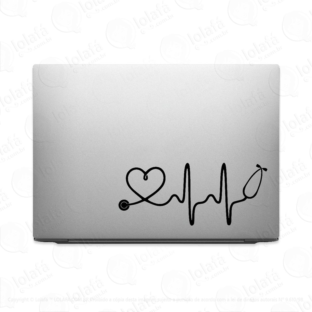 Adesivo Tablet Notebook Enfermagem Batimento Macbook Mod:2102