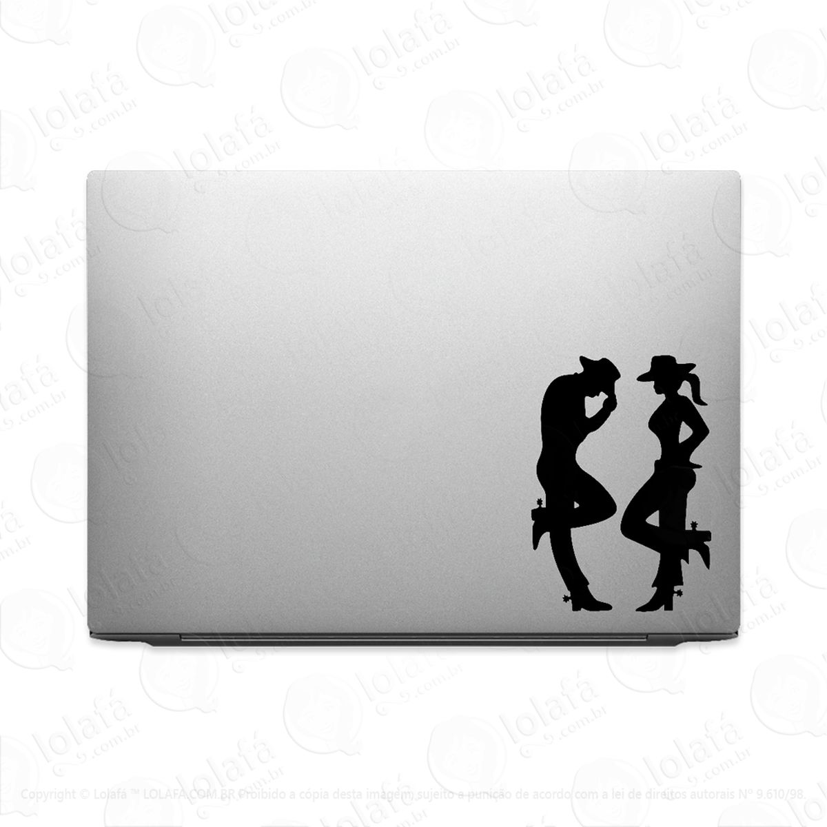 Adesivo Para Notebook Cowboy E Cowgirl Mod:2164