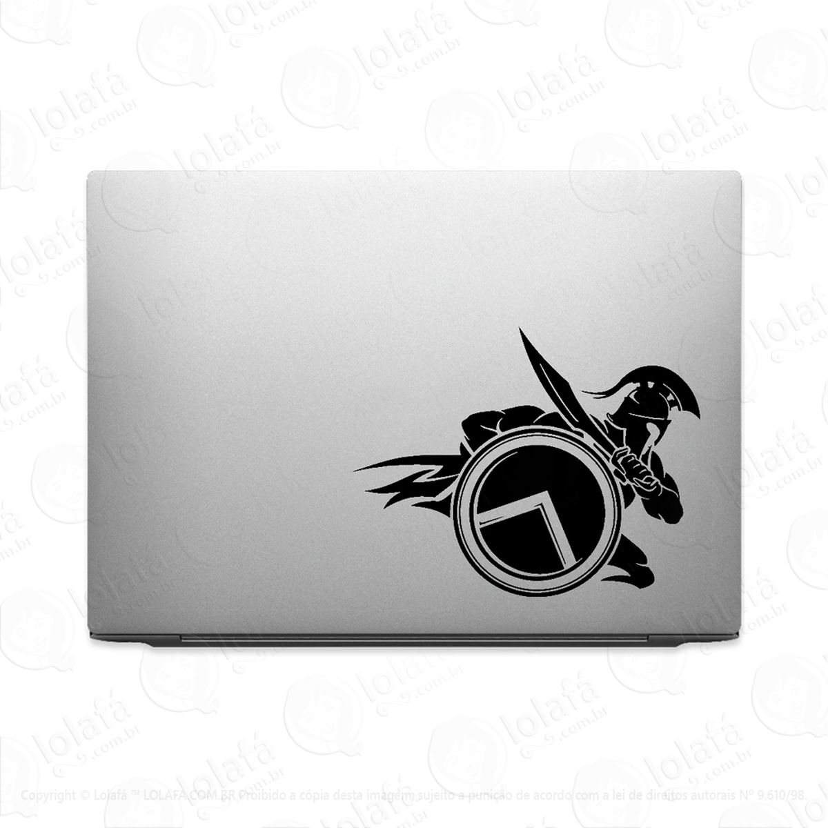 Adesivo Tablet Notebook Pc Guerreiro Espartano Lutando Mod:2207