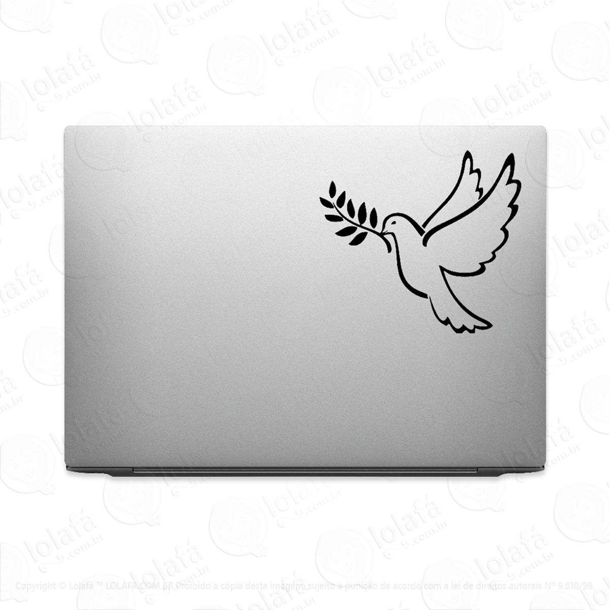 Adesivo Para Notebook Pomba Branca Da Paz Mod:2293