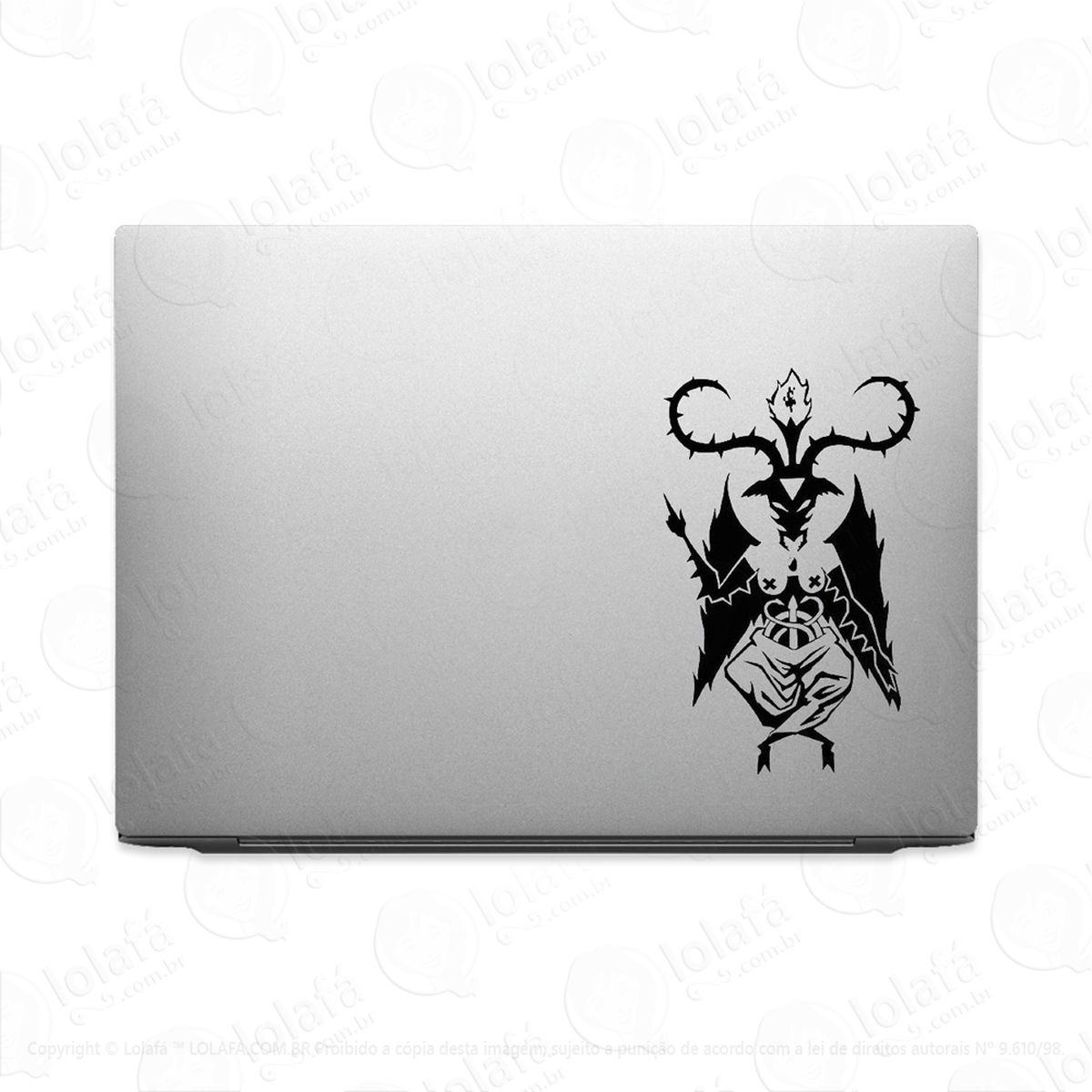 Adesivo Para Notebook Demônio Baphomet Mod:2303
