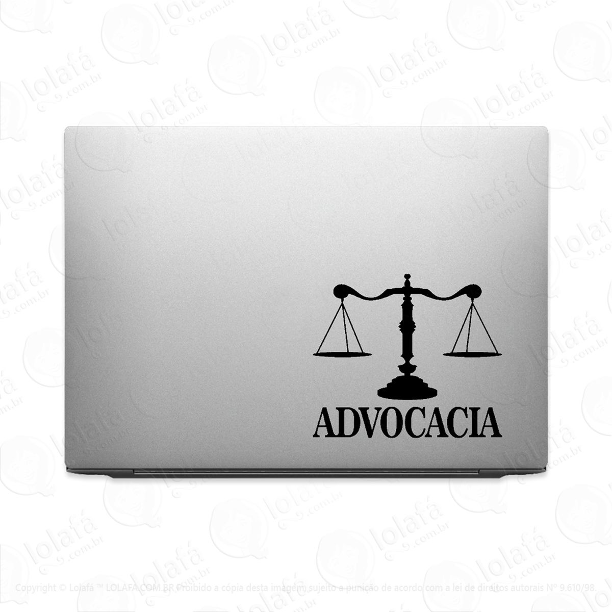 Adesivo Para Notebook Advocacia E Balança Direito Mod:2325