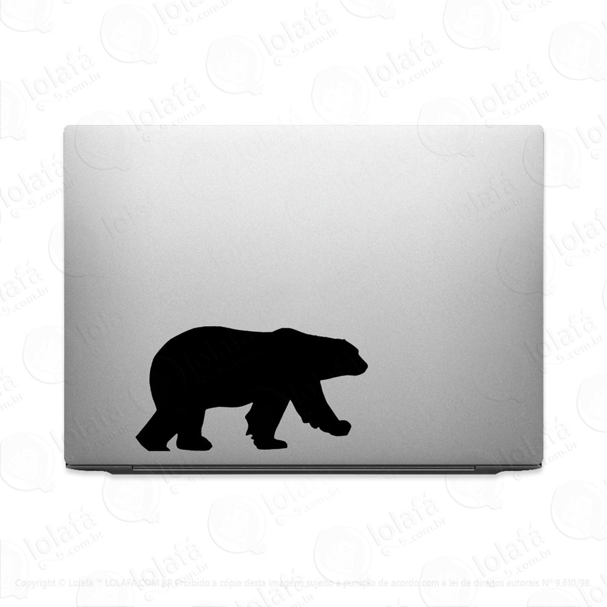 Adesivo Para Notebook Urso Polar Urso Polo Norte Mod:2326