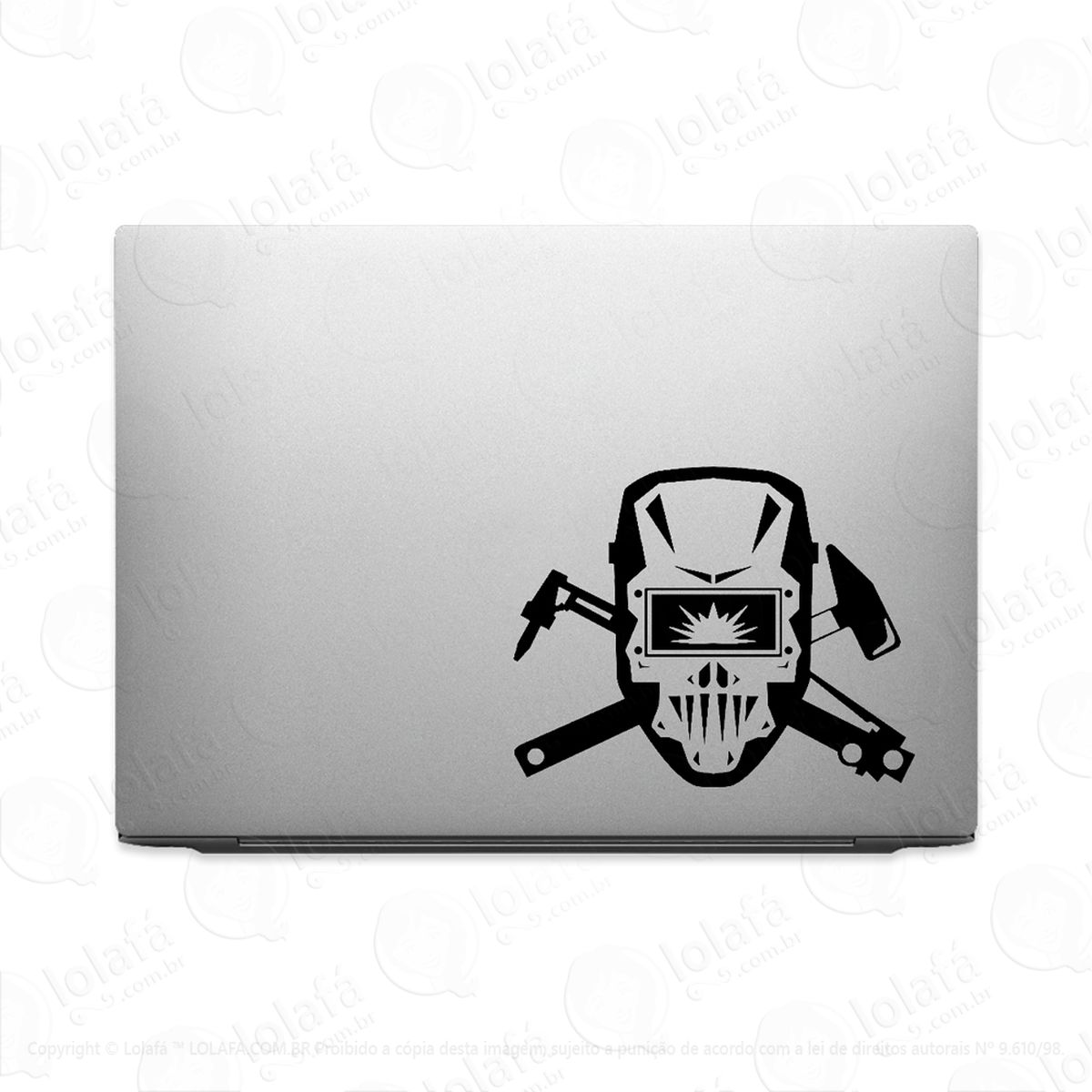 Adesivo Para Notebook Máscara Soldador Caveira Mod:2328