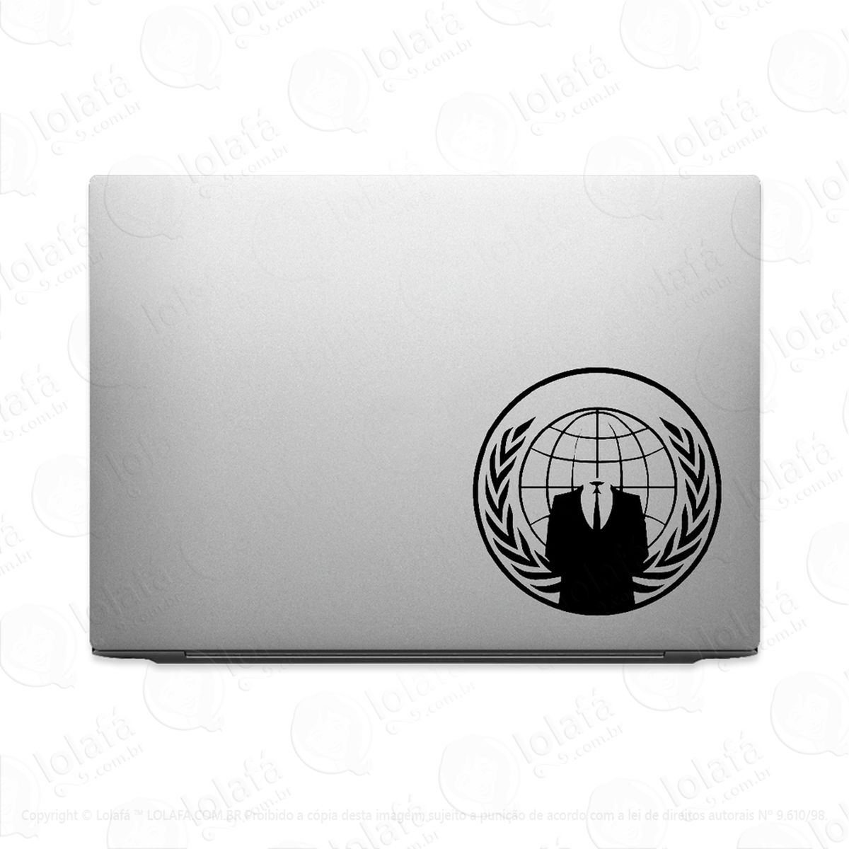 Adesivo Para Notebook Grupo Hacker Anônimos Mod:2347
