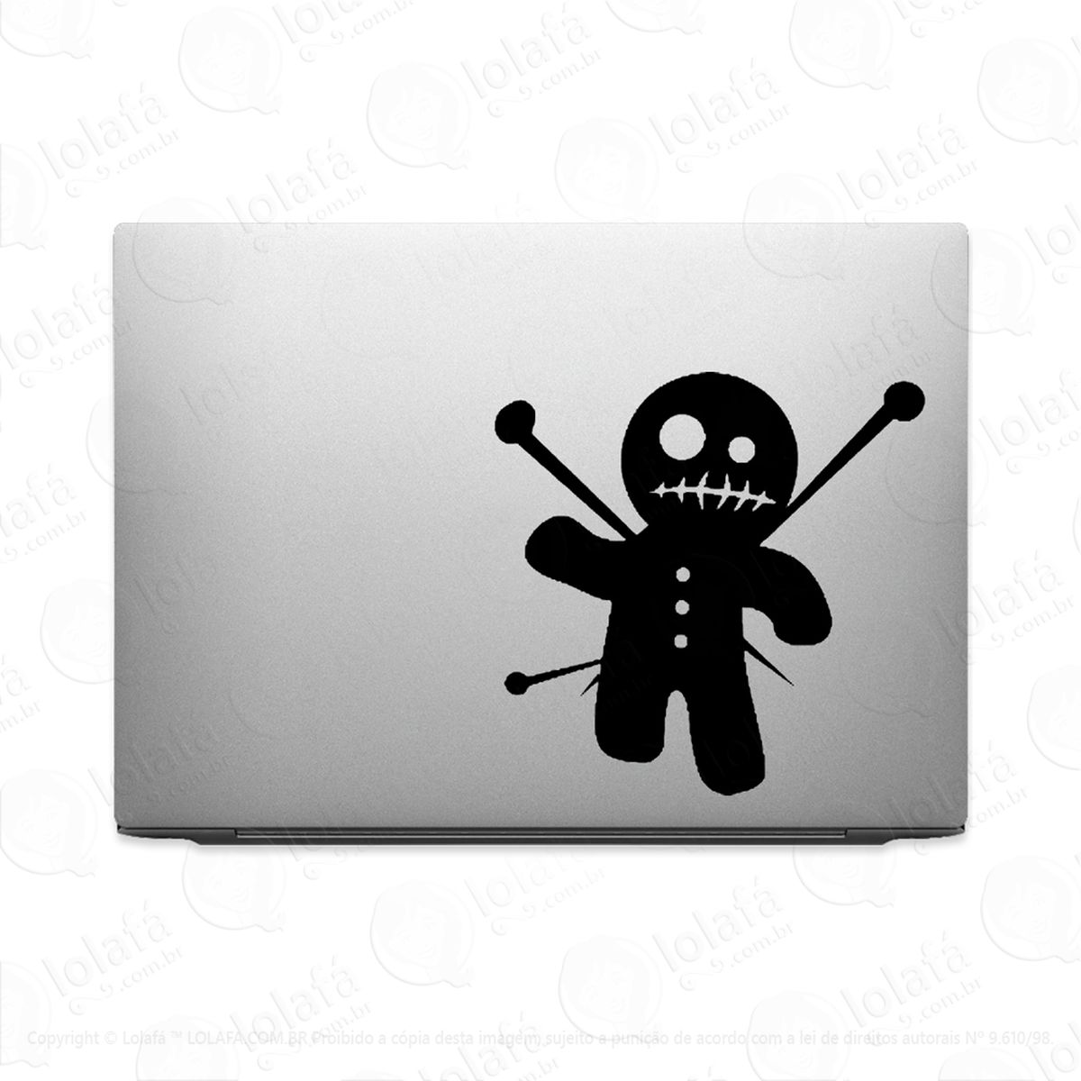 Adesivo Para Notebook Boneco Voodoo Com Alfinetes Vodu Mod:2349