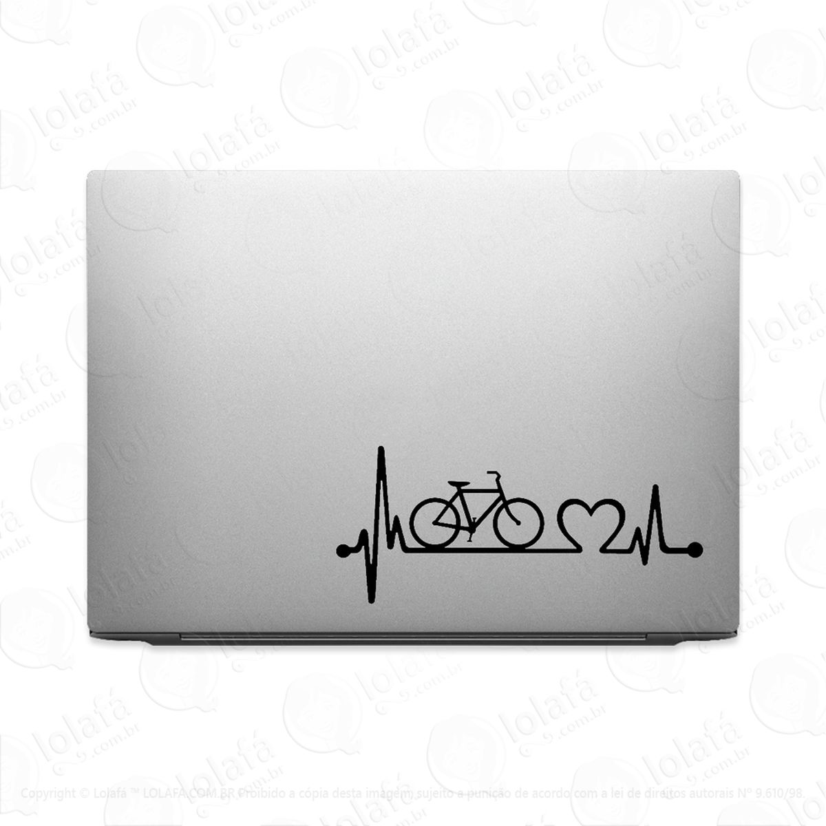 Adesivo Tablet Notebook Pc Amo Bicicleta Na Veia Batimentos Mod:2351