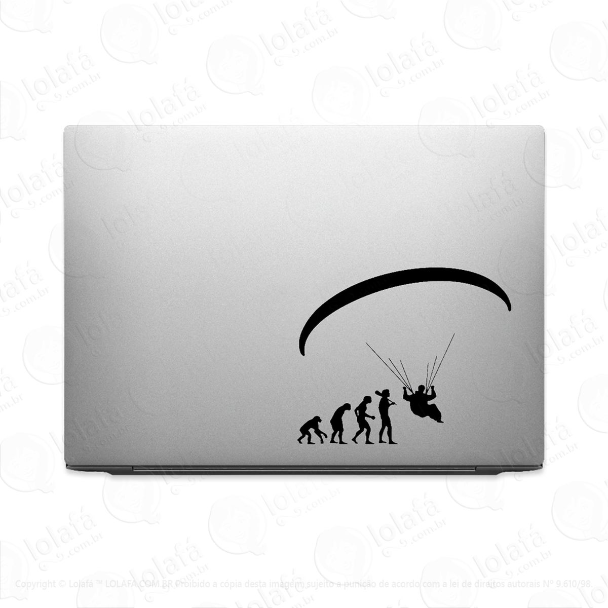 Adesivo Para Notebook Evolução Do Homem Parapente Mod:2389