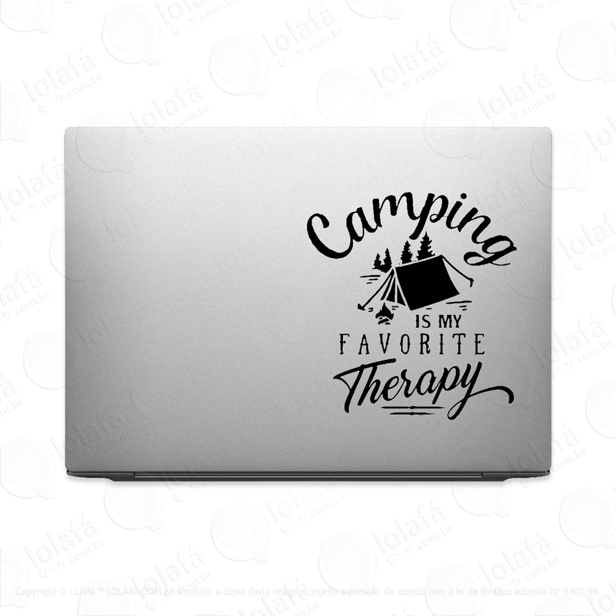 Adesivo Para Notebook Acampar É Minha Terapia Mod:2477