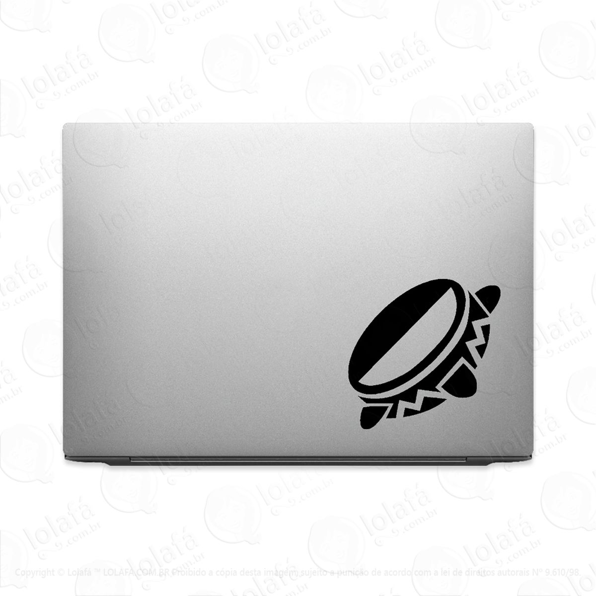 Adesivo Para Notebook Instrumento Pandeiro Tamborim Mod:2501