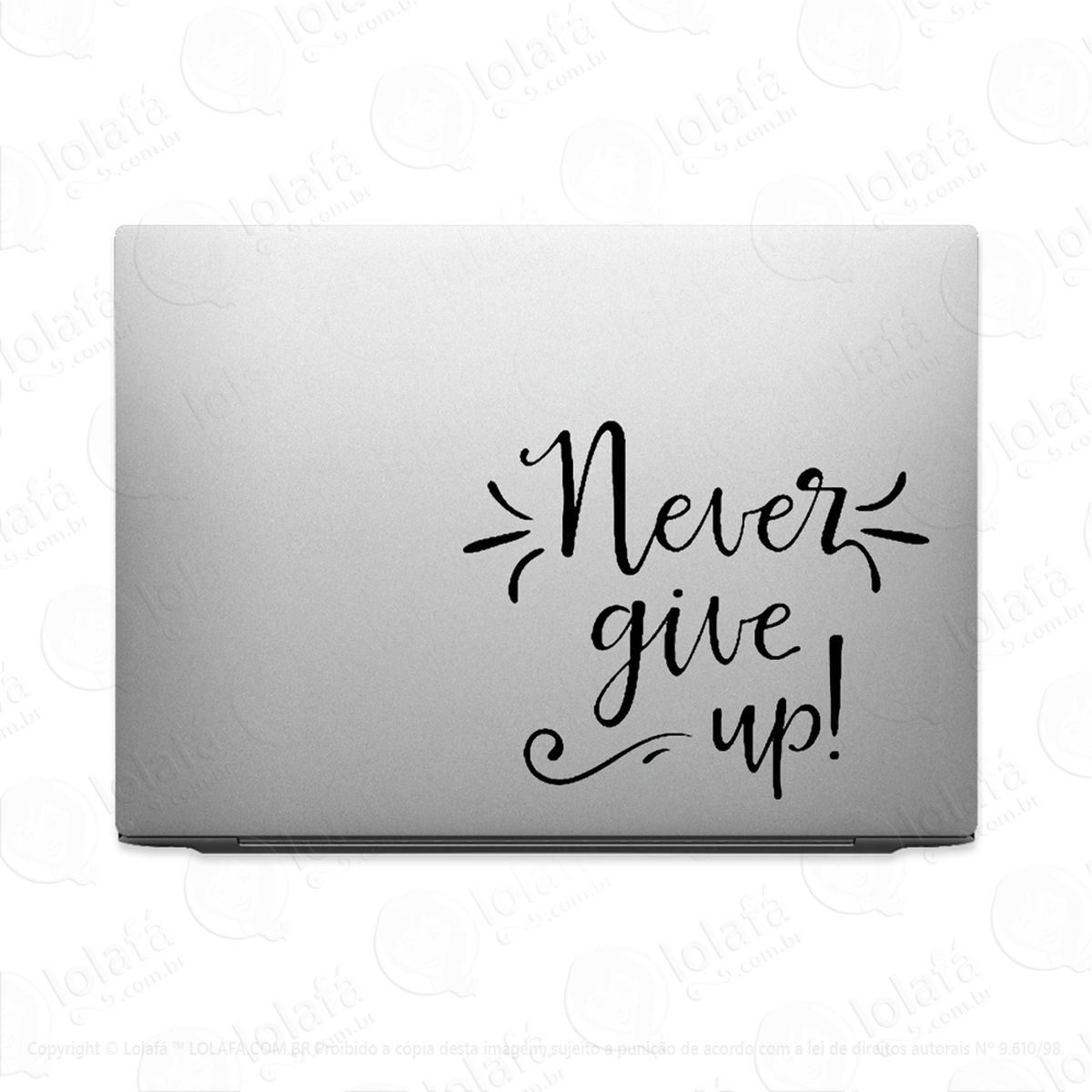 Adesivo Para Notebook Frase Motivacional Nunca Desista Mod:2522