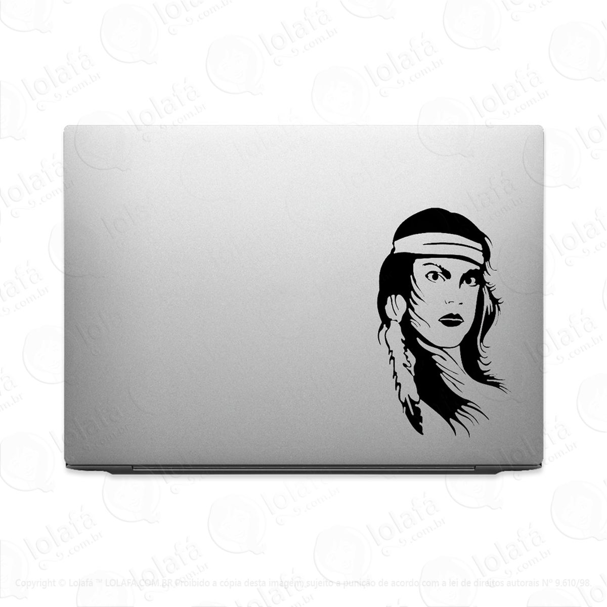 Adesivo Para Notebook Rosto Índia Mod:2548